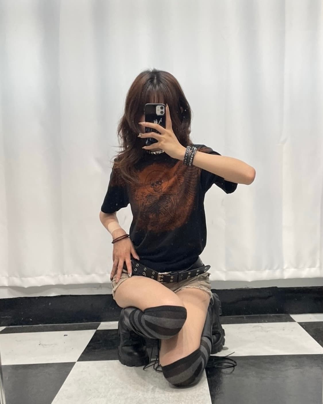 🎸블랙 스컬 프린팅 티셔츠🎸 상품이미지1