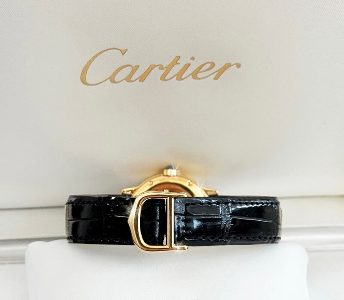 까르띠에 머스트 론드 아이보리 다이얼 로만 여성 빅다이아 시계 상품이미지8