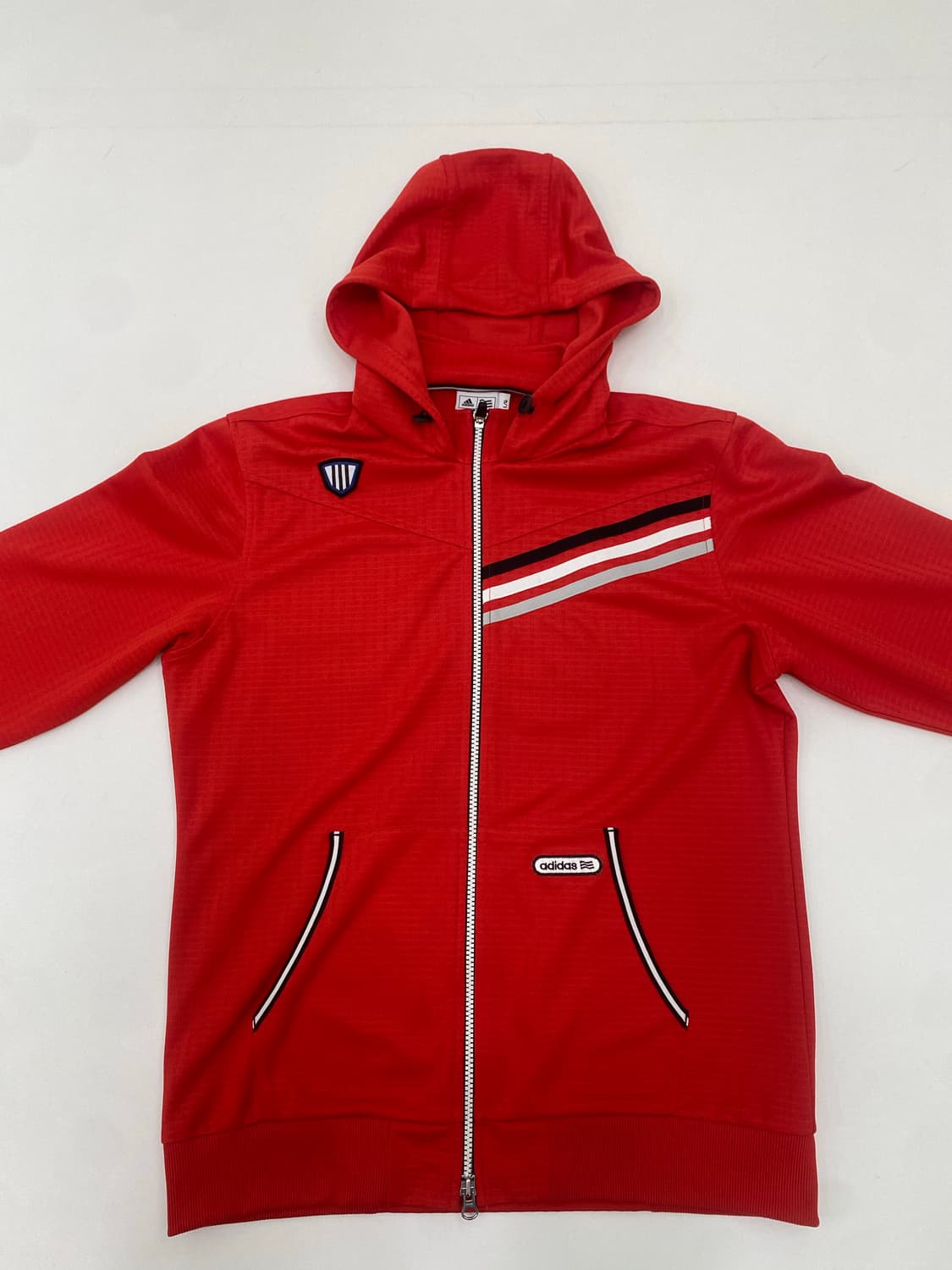 아디다스 레드 후드 집업 (M) 상품이미지3