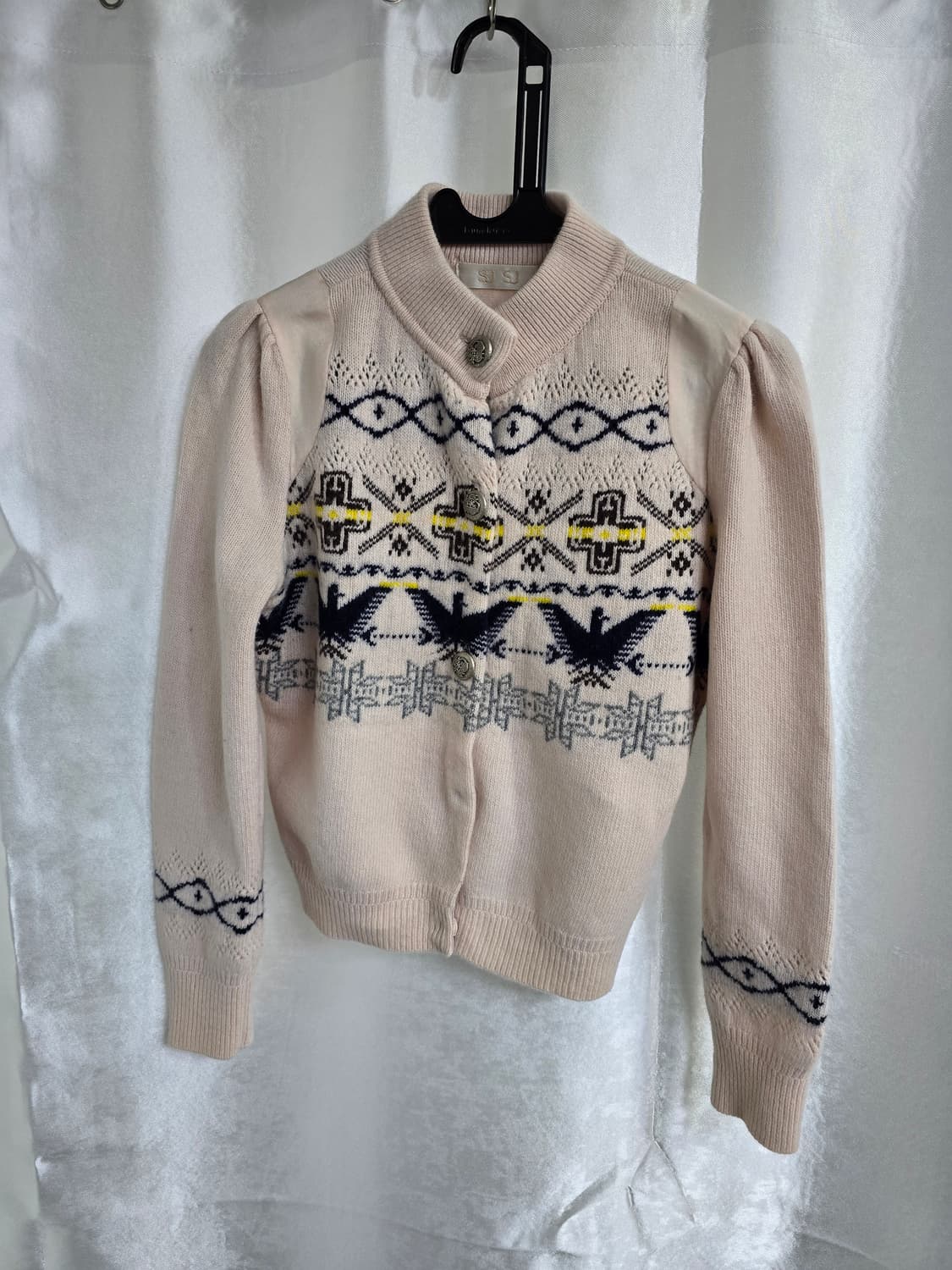 SJSJ 핑크색 패턴 니트 가디건 (1797) 상품이미지1