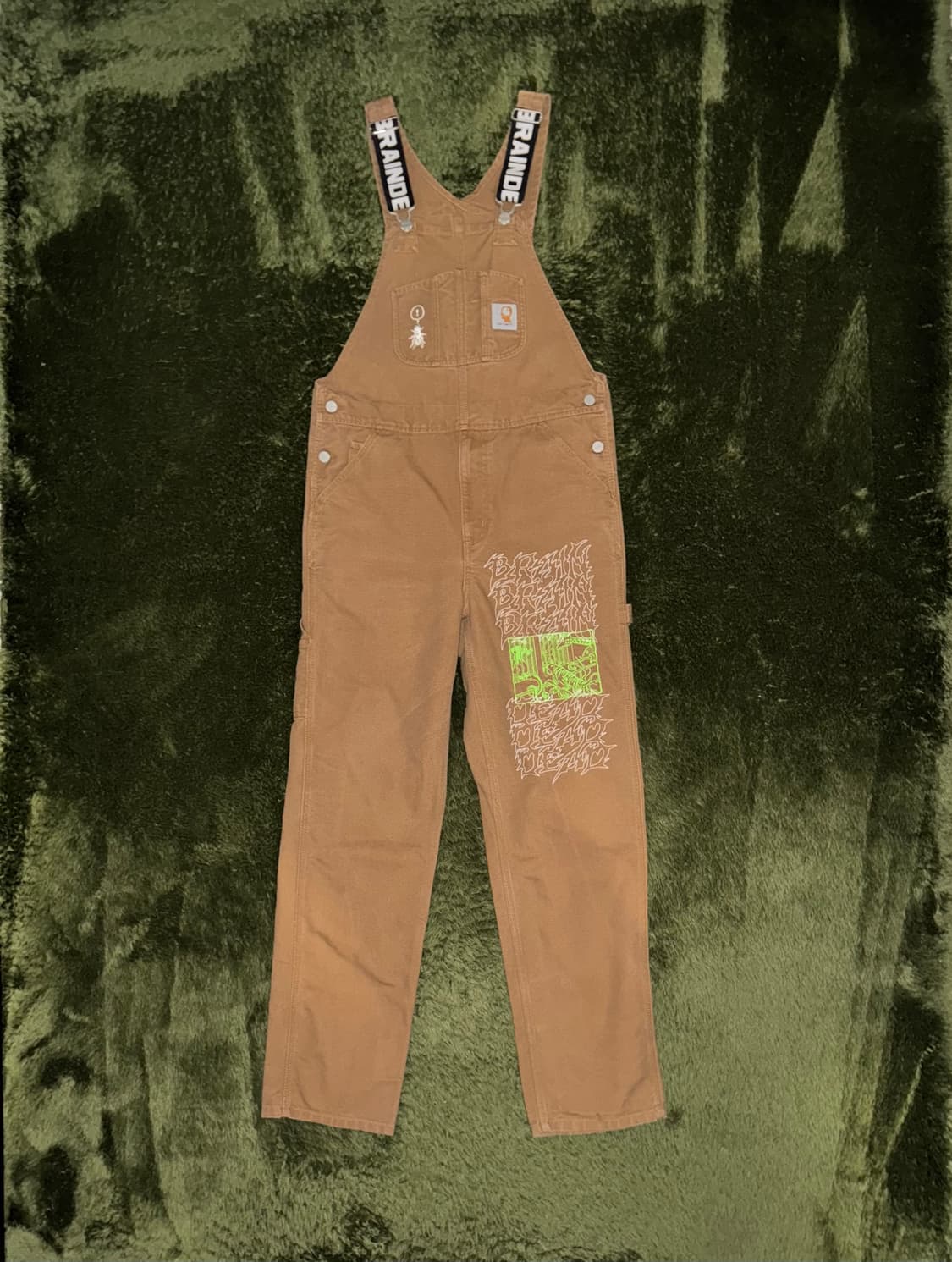 [M] 브레인데드 X 칼하트 WIP 콜라보 덕 캔버스 오버롤 상품이미지2