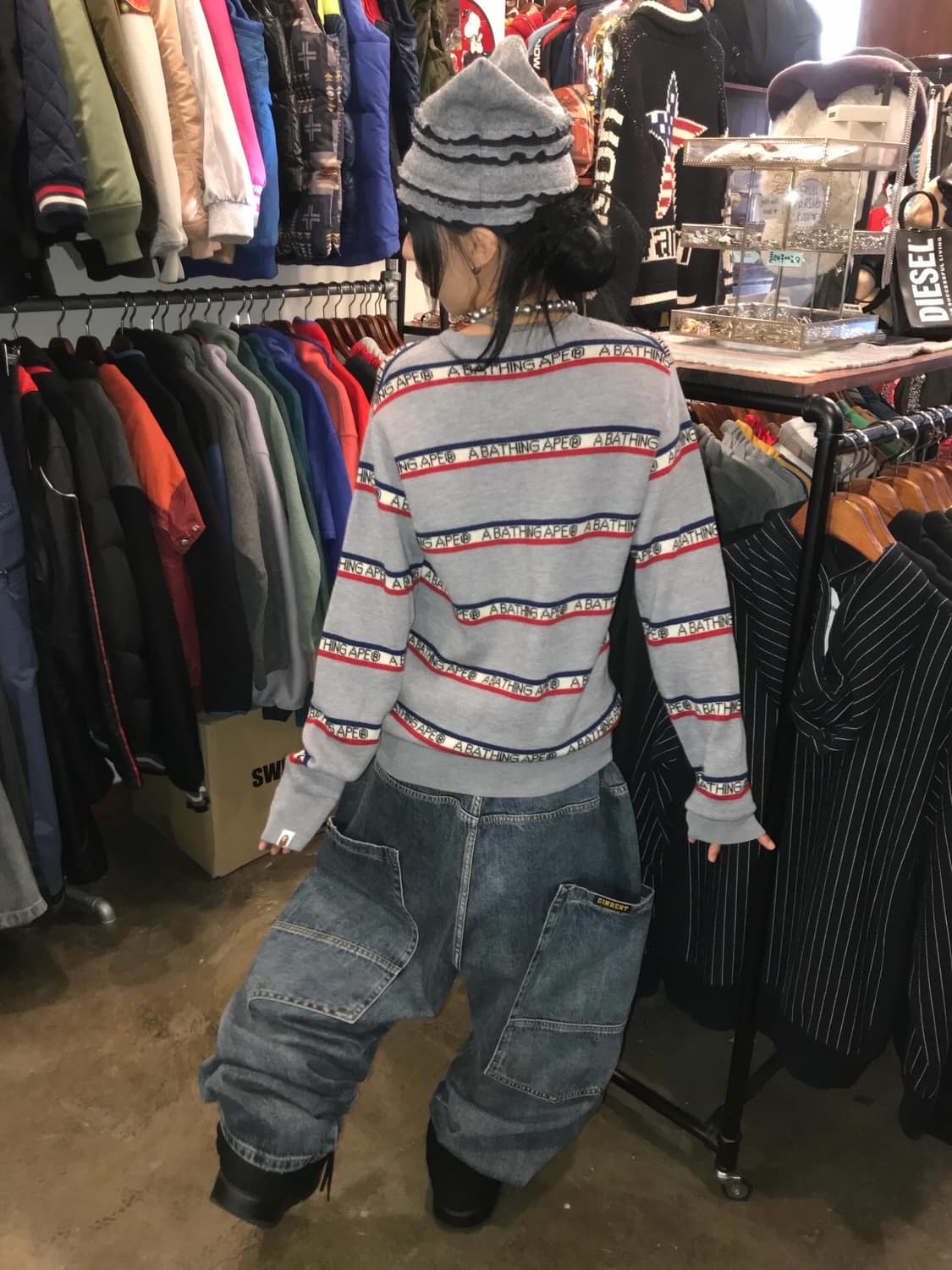 Bape Stripe Logo Knit 상품이미지4