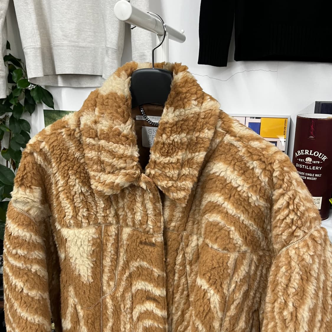 스텔라매카트니 우드그레인 시어링 자켓 34 상품이미지2