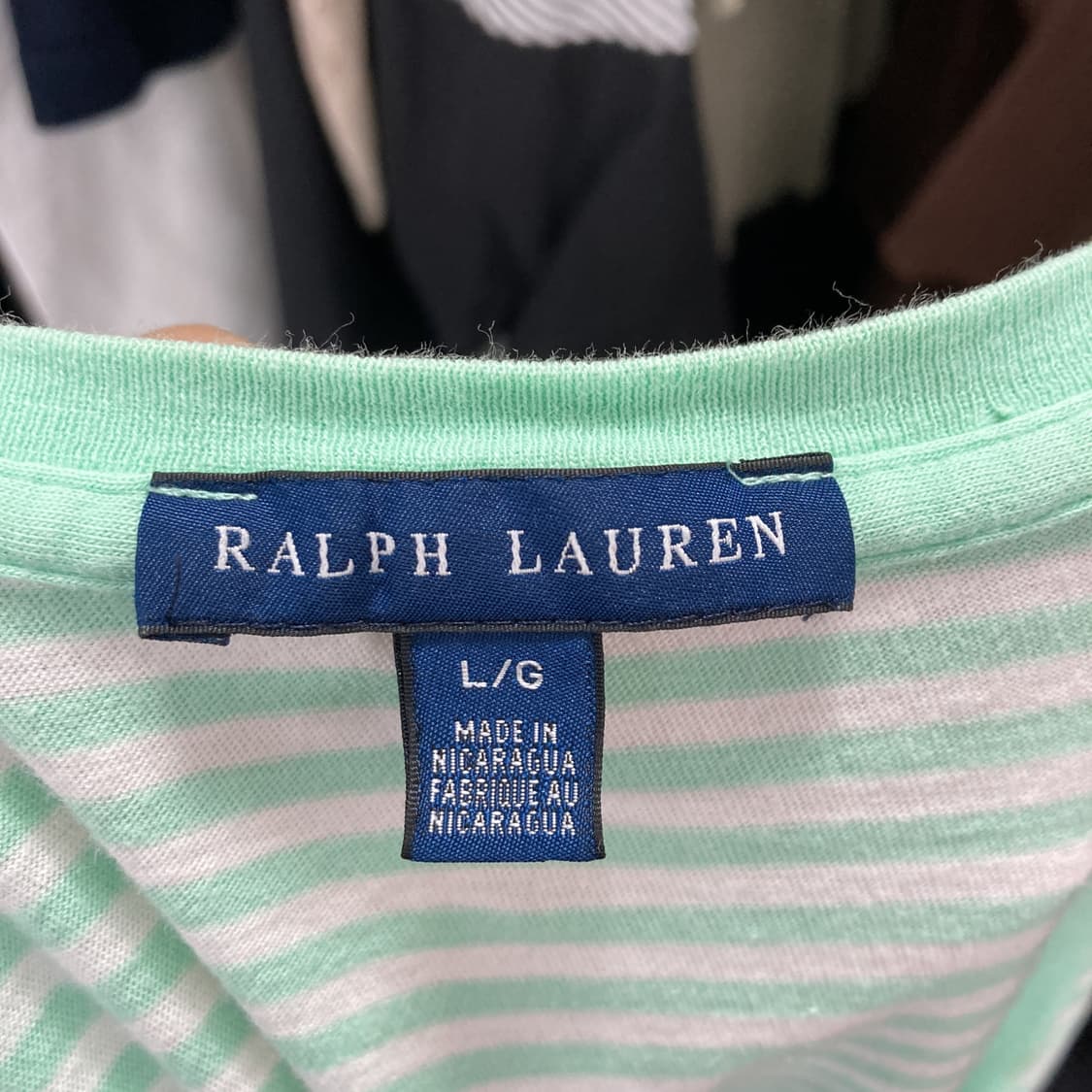 랄프로렌 여성반팔티셔츠 브이넥 L 상품이미지4