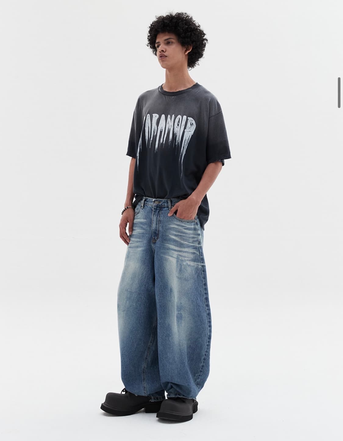 DNSR 어썸 배기 데님팬츠 블루 L 상품이미지4