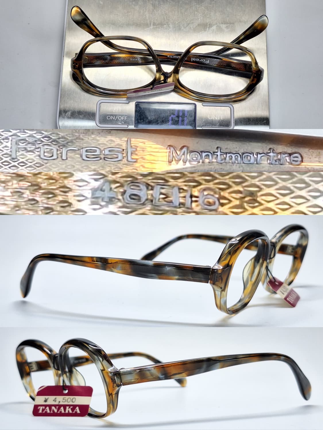 일본 빈티지 데드스톡(미사용)/Forest Montmartre 안경테 상품이미지8