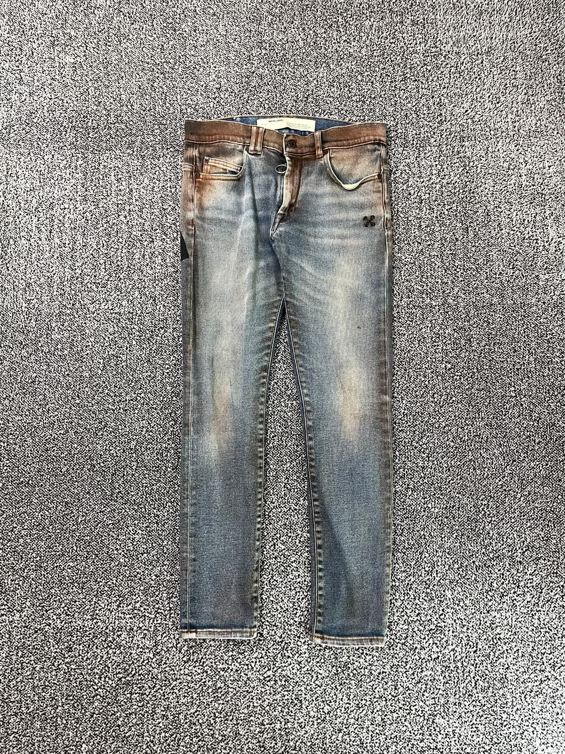 빈티지9. 오프화이트 데미지 워싱 데님진 데님팬츠 청바지 상품이미지1