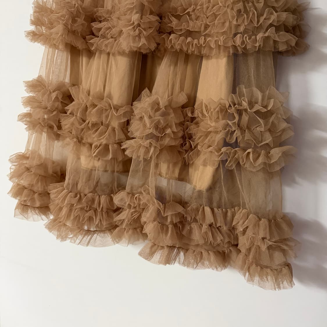 새상품 여자 캉캉 롱치마 (브라운) 상품이미지5