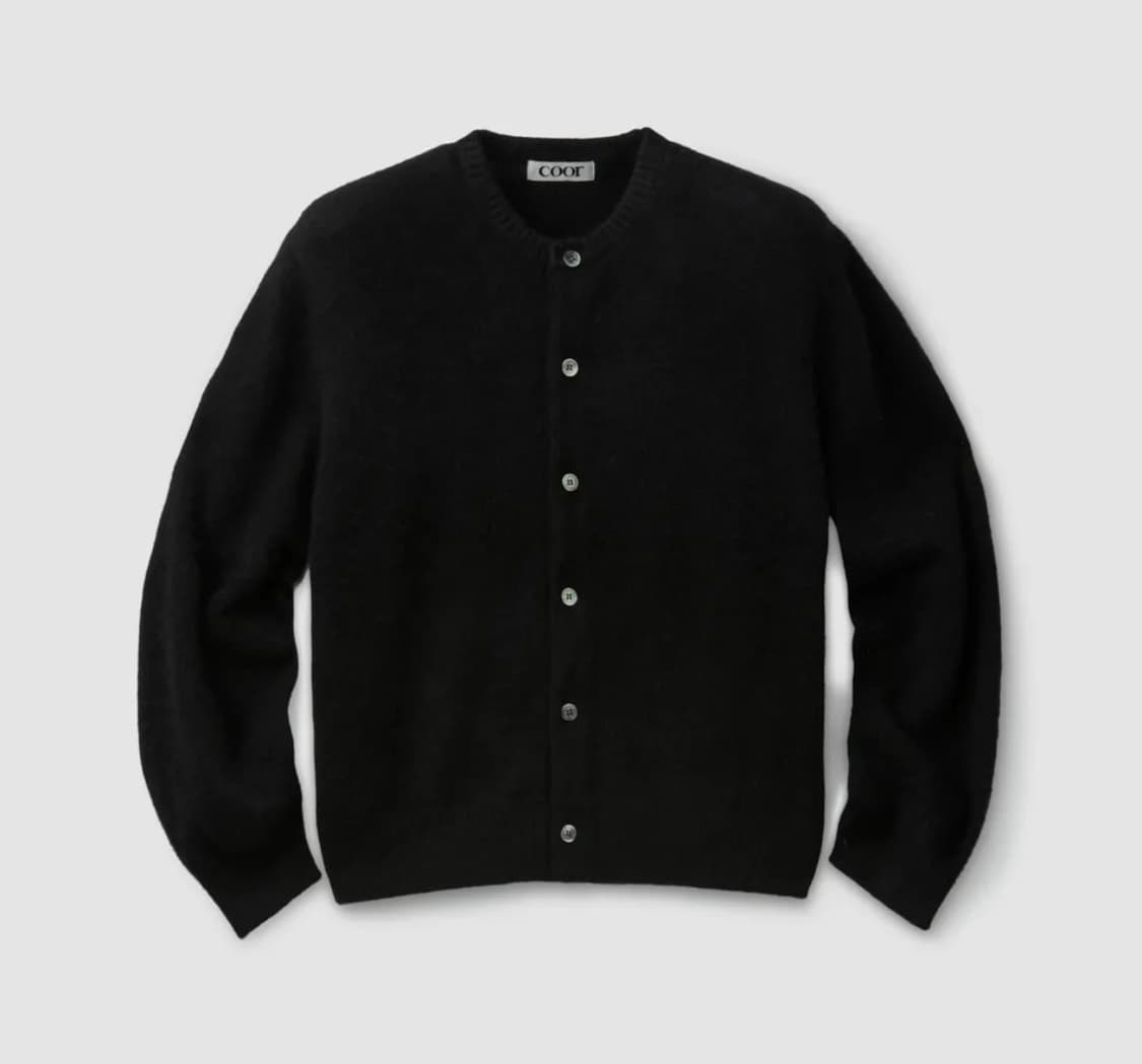 쿠어 라쿤 크롭 라운드 가디건 상품이미지1