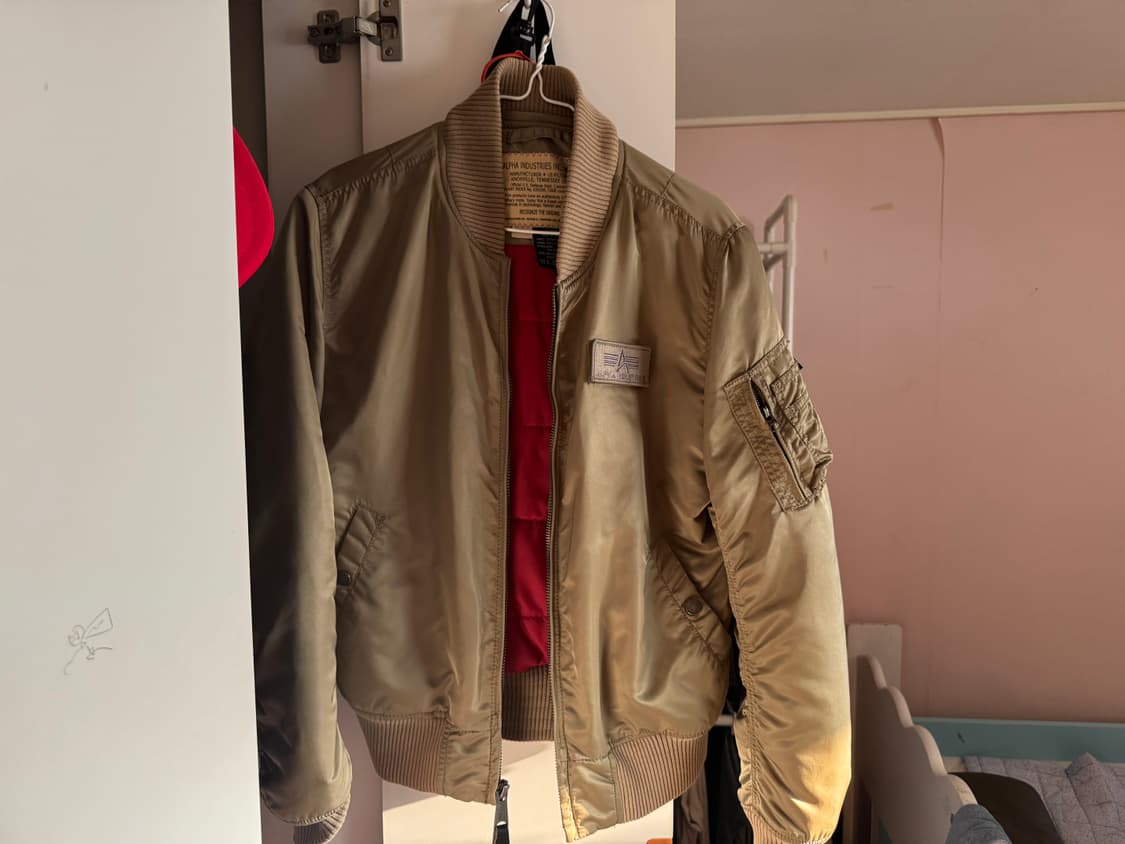 알파인더스트리 MA-1 카키 S 상품이미지2