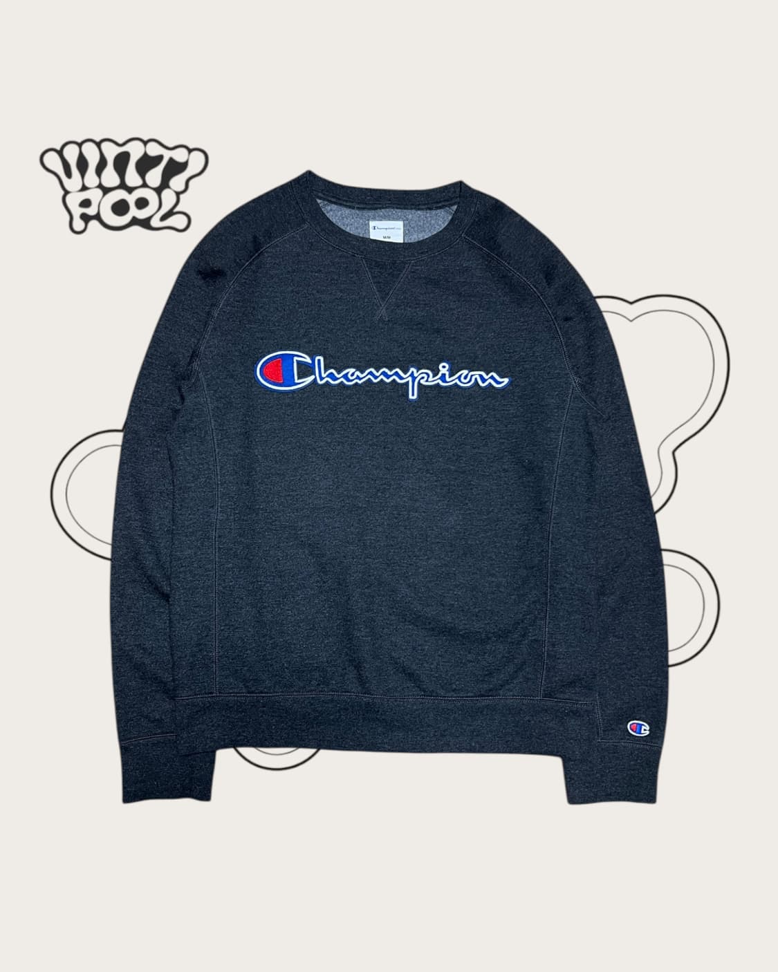 챔피언 빅로고 기모 맨투맨 M 진그레이 상품이미지1