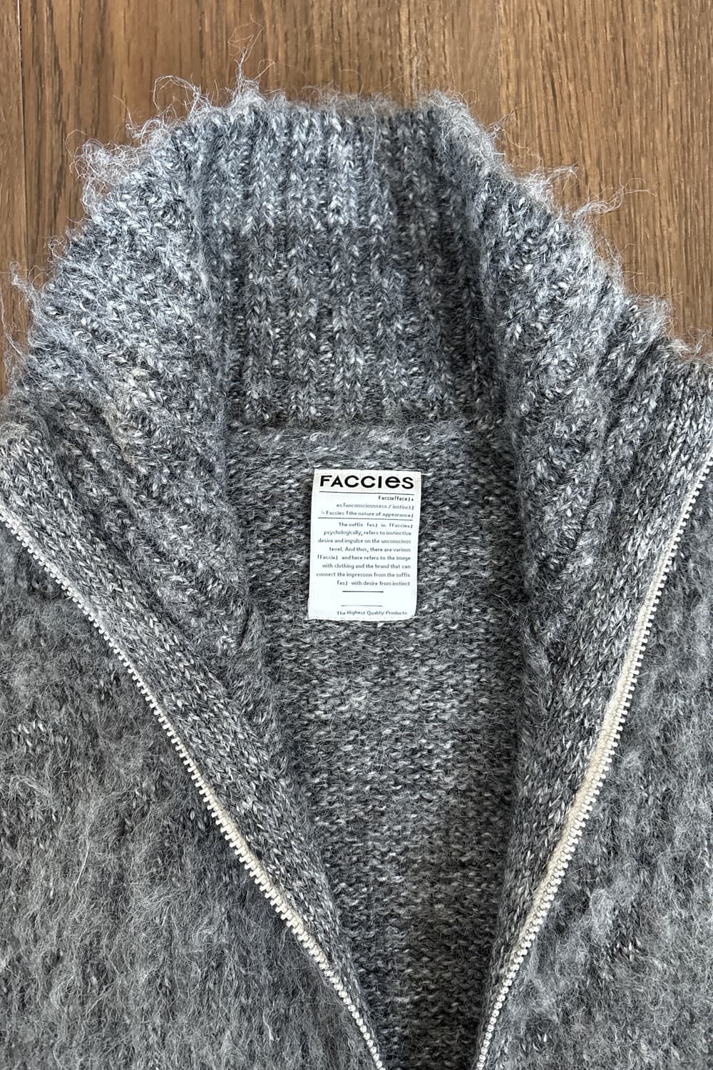 Faccies Hairy Knit Zip Cardigan 상품이미지7