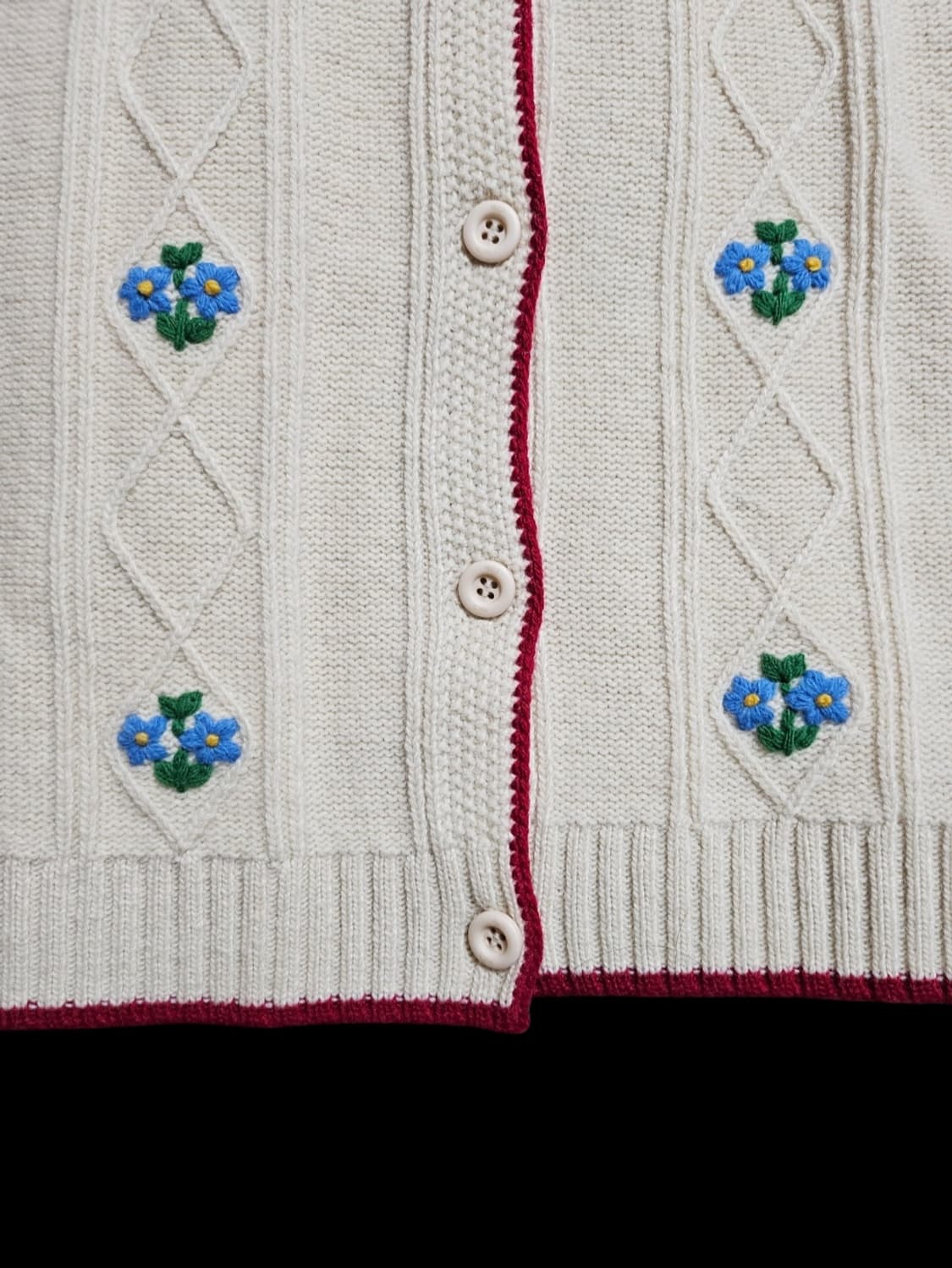 앤유 AND YOU 라일락 플로럴 아이보리 여성가디건 F/27만 상품이미지9