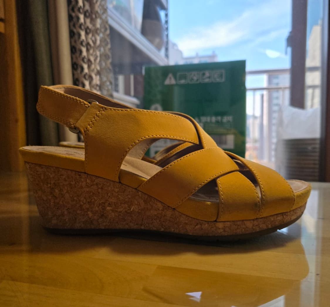 클락스 여성 코르크 웨지 샌들 240cm 상품이미지4