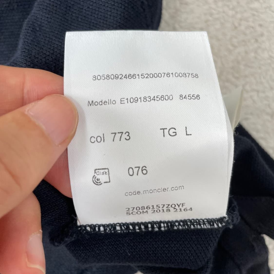 L 몽클레어 반팔카라티 네이비 상품이미지8