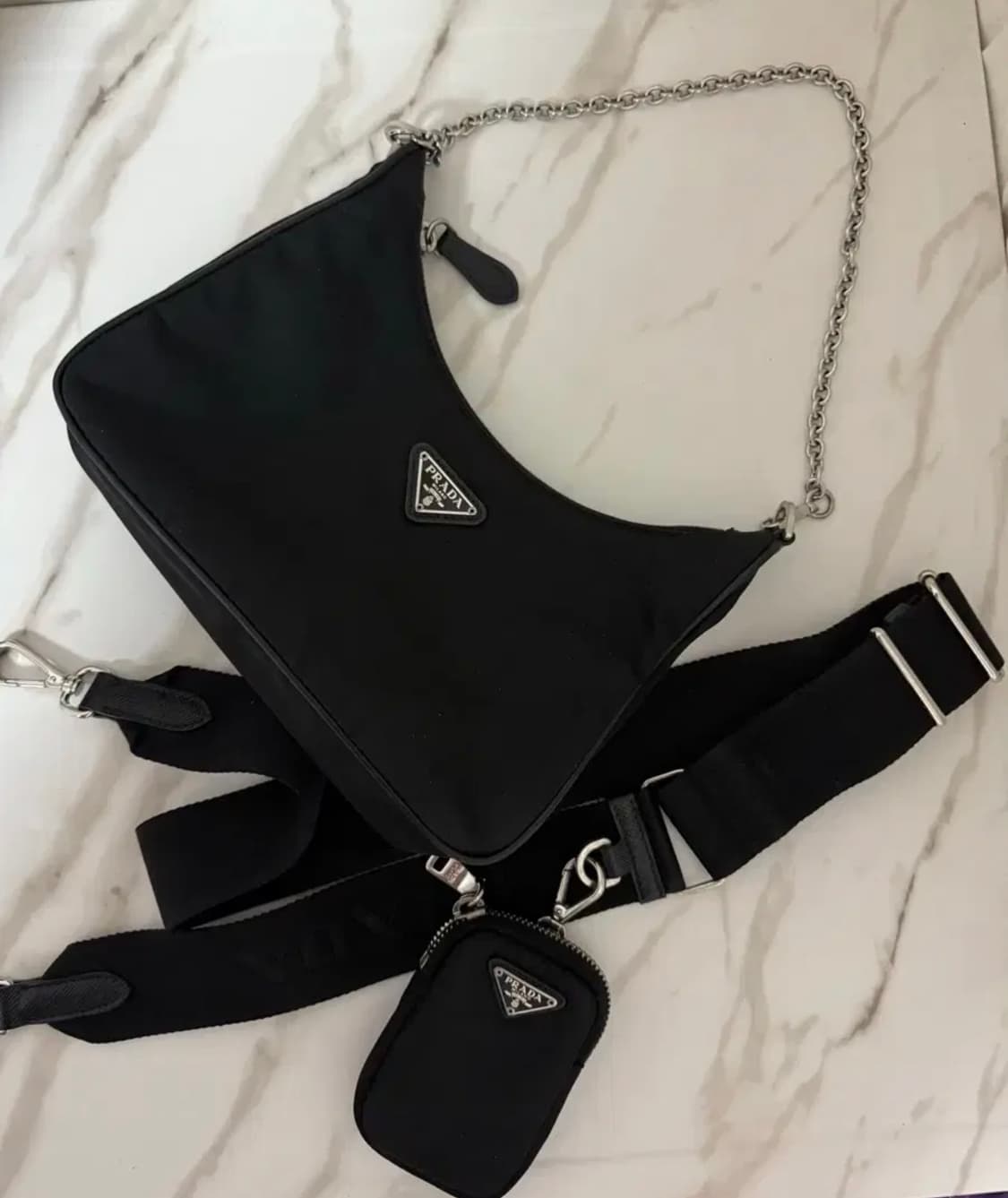 프라다 2005 리나일론 테수토 체인 호보백 크로스백 상품이미지5