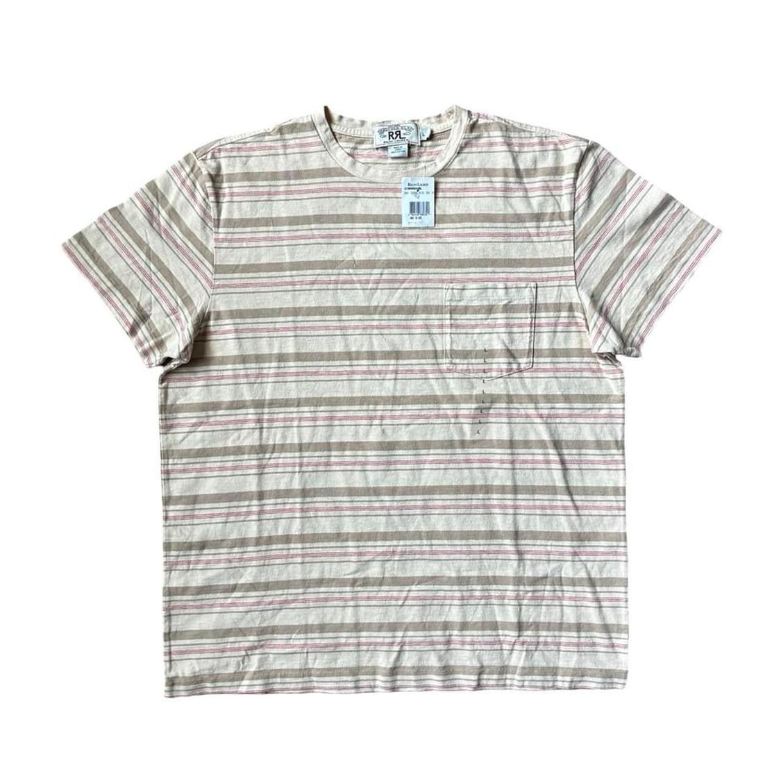 RRL 더블알엘 멀티 스트라이프 자카드 포켓 티셔츠 상품이미지1