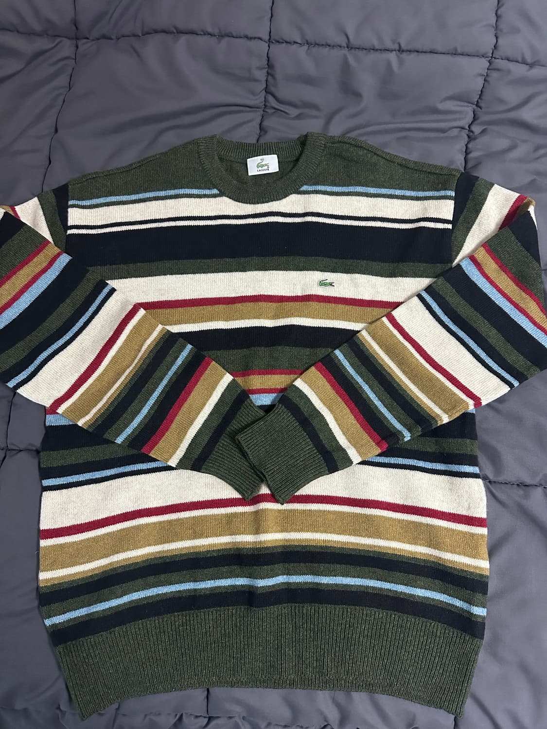 라코스테 스트라이프 니트 100 상품이미지1