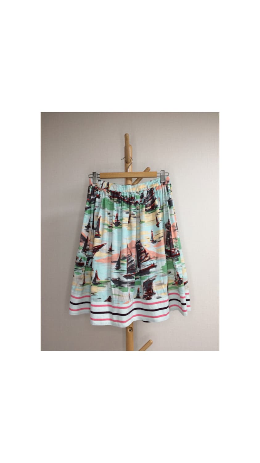 스나오 쿠와하라 빈티지 프린팅 스커트 상품이미지1