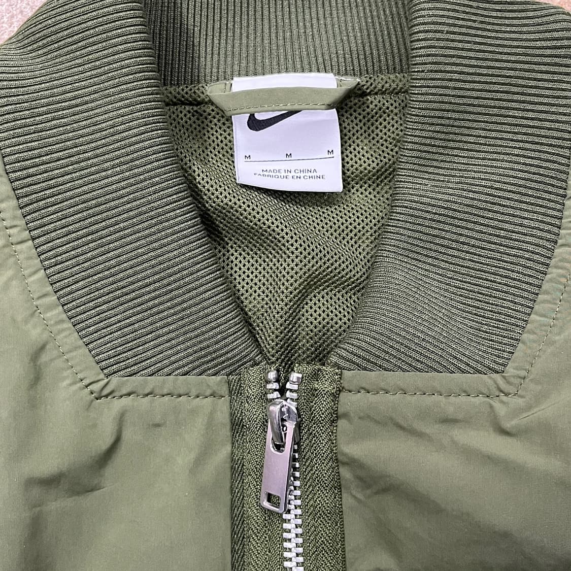 [정품/M] 나이키 봄버 자켓 카키색 b14 상품이미지5