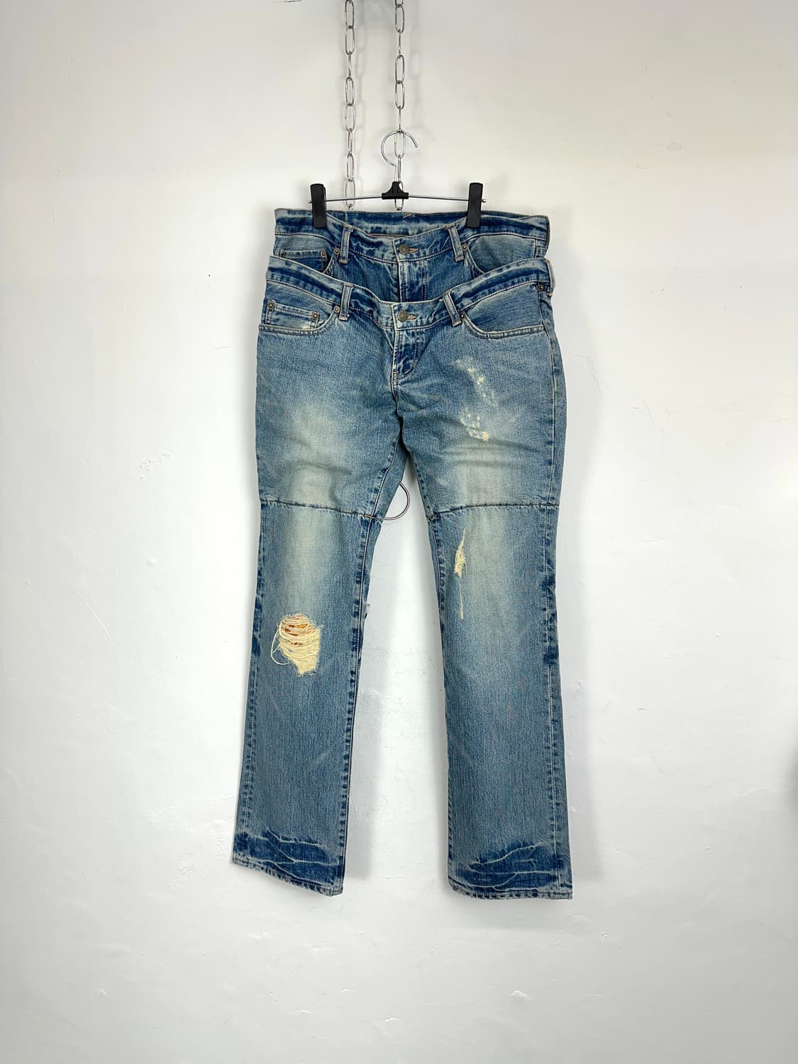 PPFM Double Waist Distressed Denim 상품이미지4