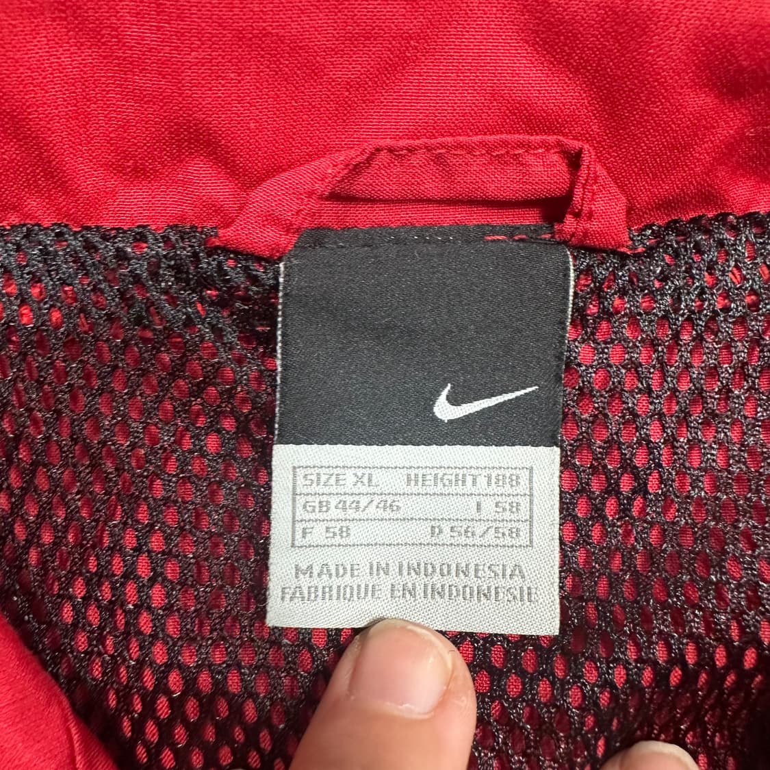✨ (만원 빈티지) 나이키 레드 배색 바람막이 상품이미지4