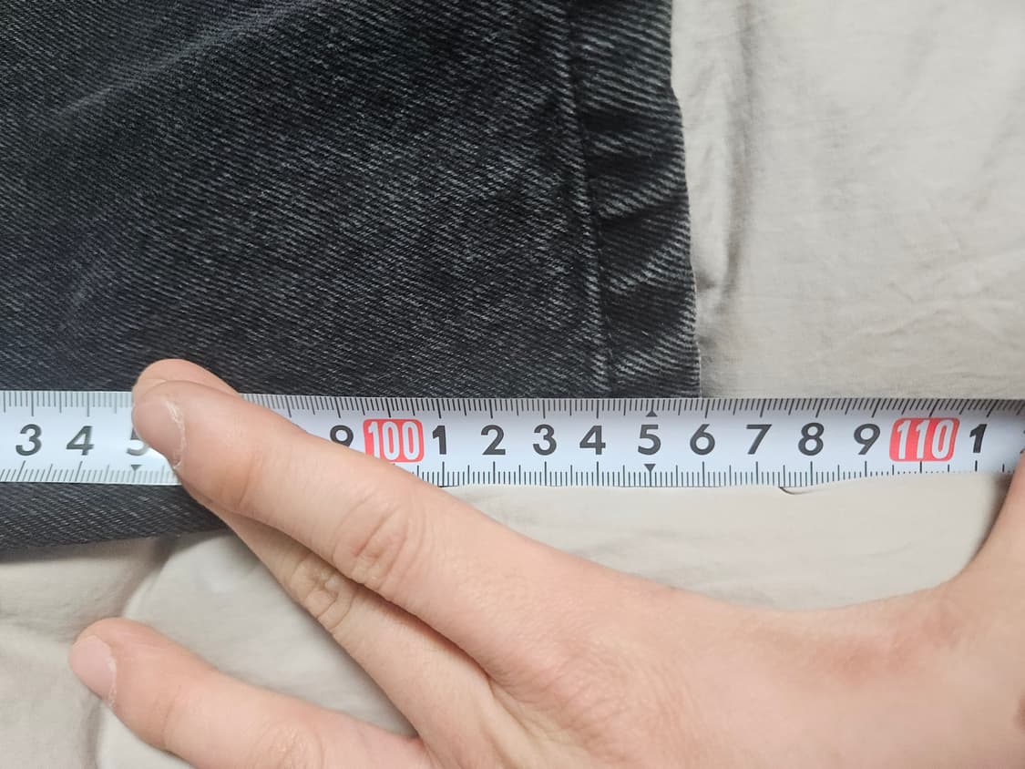 도넛리벤지 오일워싱 블랙진 상품이미지4