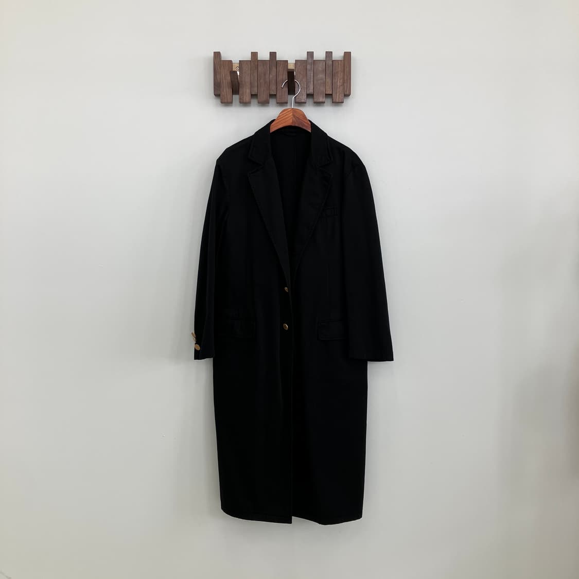 프라다 골드 버튼 코튼 롱 코트 상품이미지1