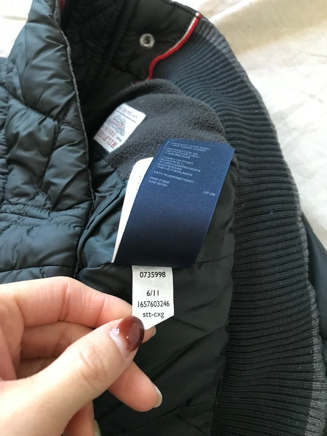 타미힐피거 로고 카키 퀄팅 패딩 상품이미지9