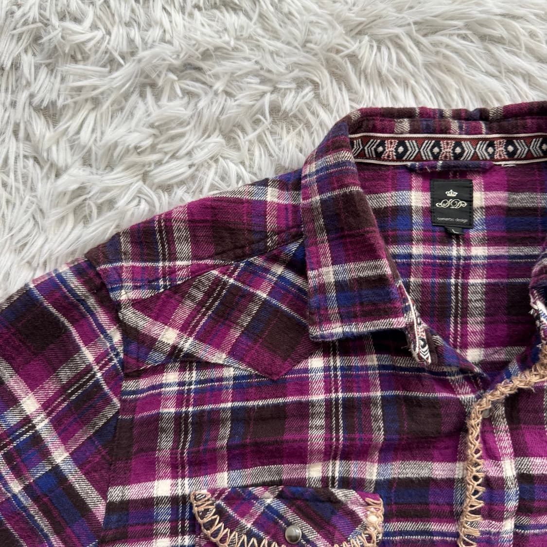 SD 일본빈티지 노드셔츠 y2k 빈티지셔츠 캐피탈 맛 체크셔츠 l 100 상품이미지1