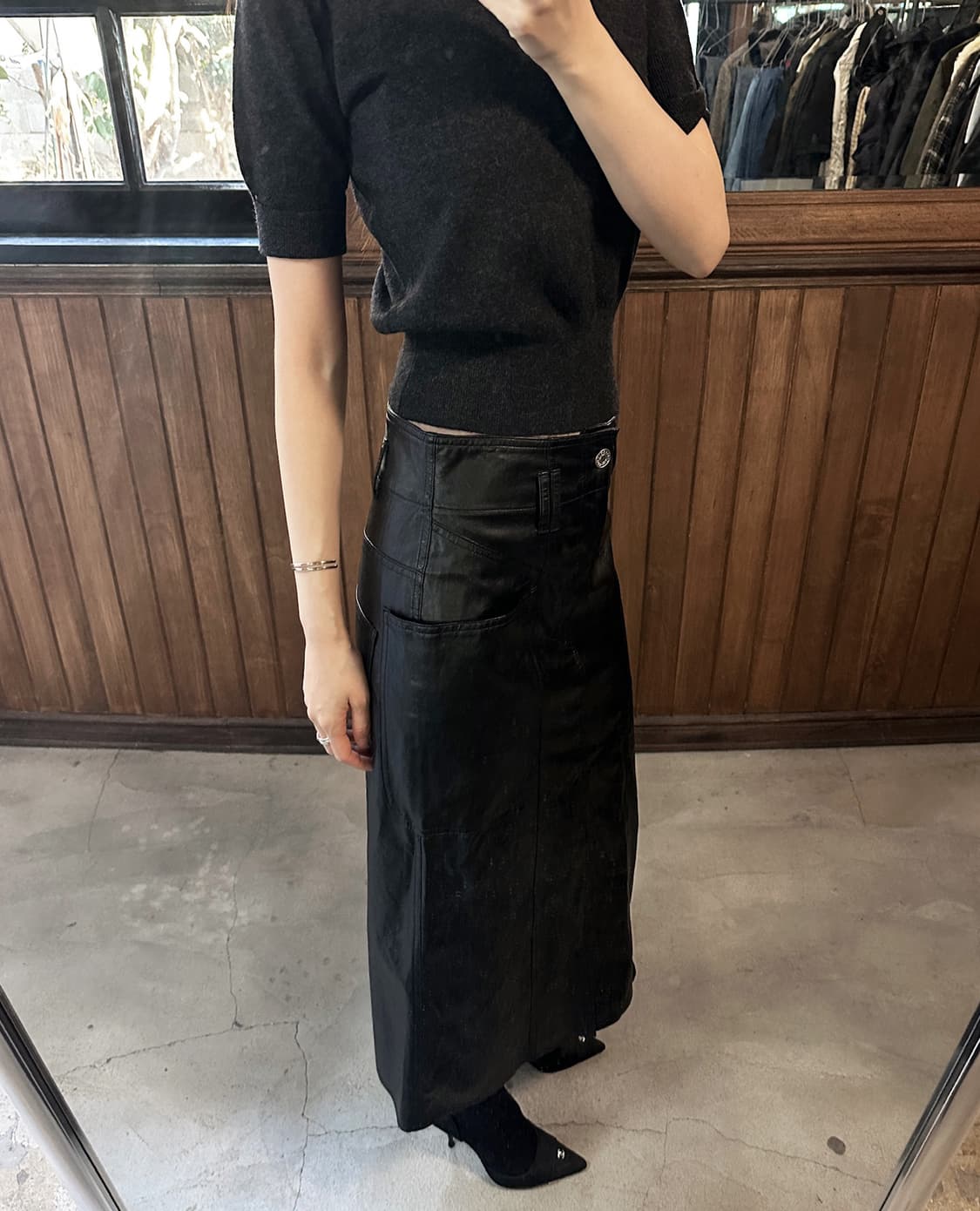ISABEL MARANT ETOILE leather long skirt 상품이미지3