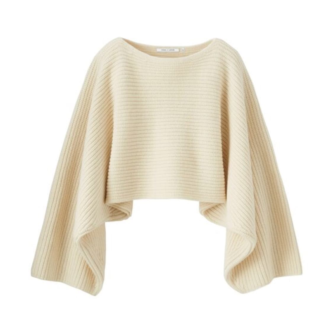 유니클로 x 르메르 램 크롭 스웨터 니트 오프화이트 상품이미지7