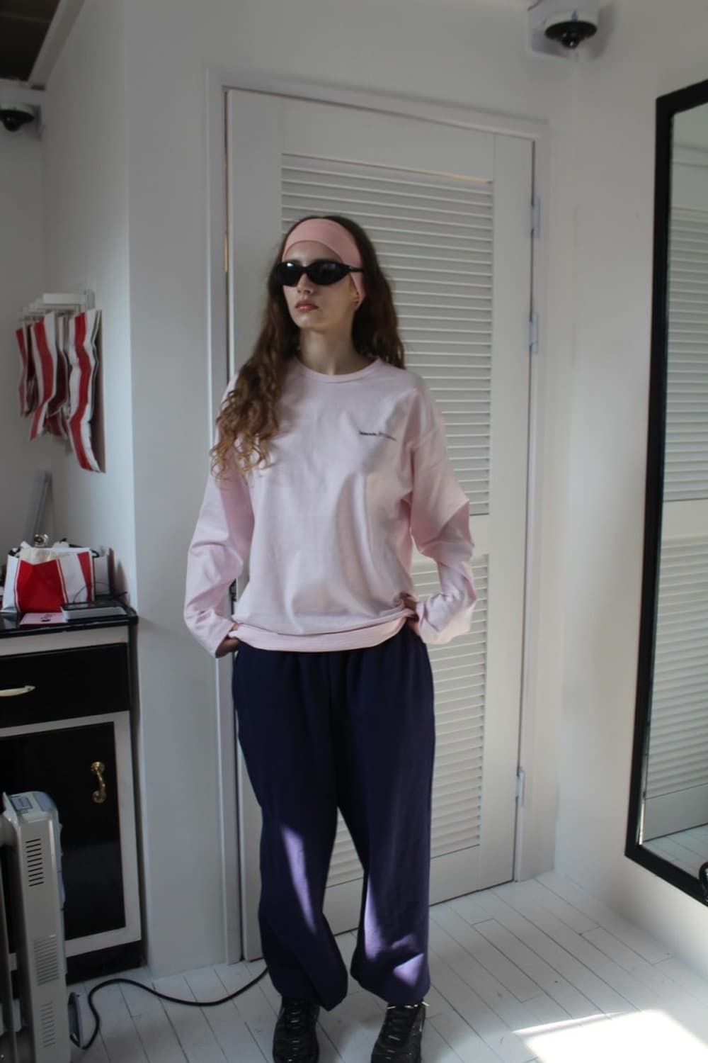 Attends 어탠즈 Babypink Long Sleeveless Tee 상품이미지2