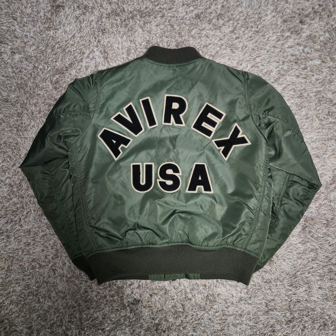 ✨ AVIREX MA-1 항공점퍼 L — 백로고 USA 자수 / 밀리터리 상품이미지1