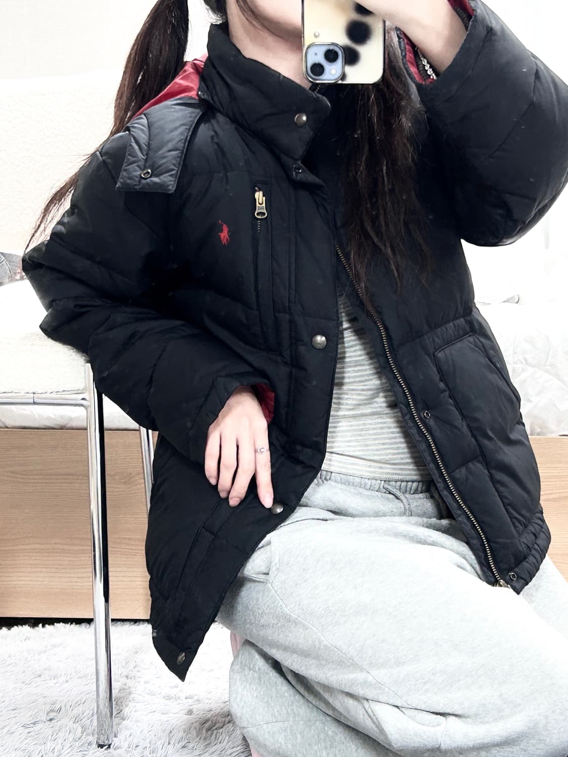 폴로 레드포니 블랙 패딩 상품이미지4