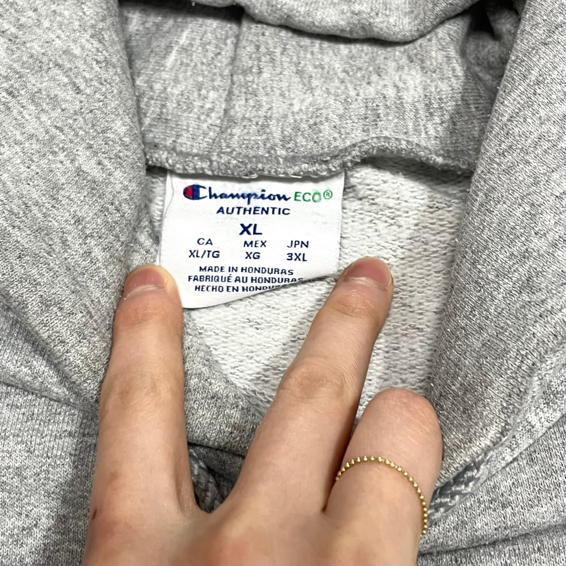 챔피온 그레이 무지 후드티셔츠 남성3XL 상품이미지4