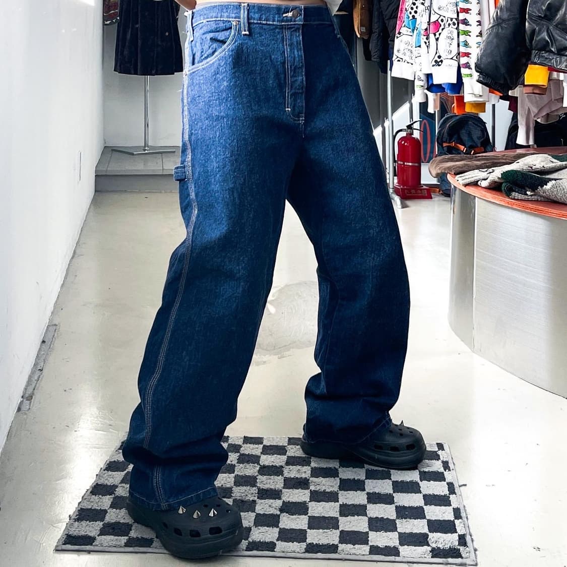 디키즈 진청 와이드 데님 카펜터 워크 팬츠 상품이미지2