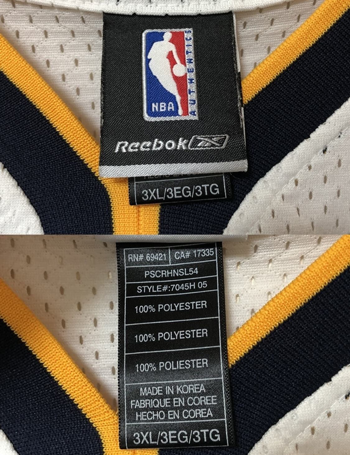 NBA 리복 인디애나 페이서스 올드 어센틱유니폼/져지 3XL #11  상품이미지4