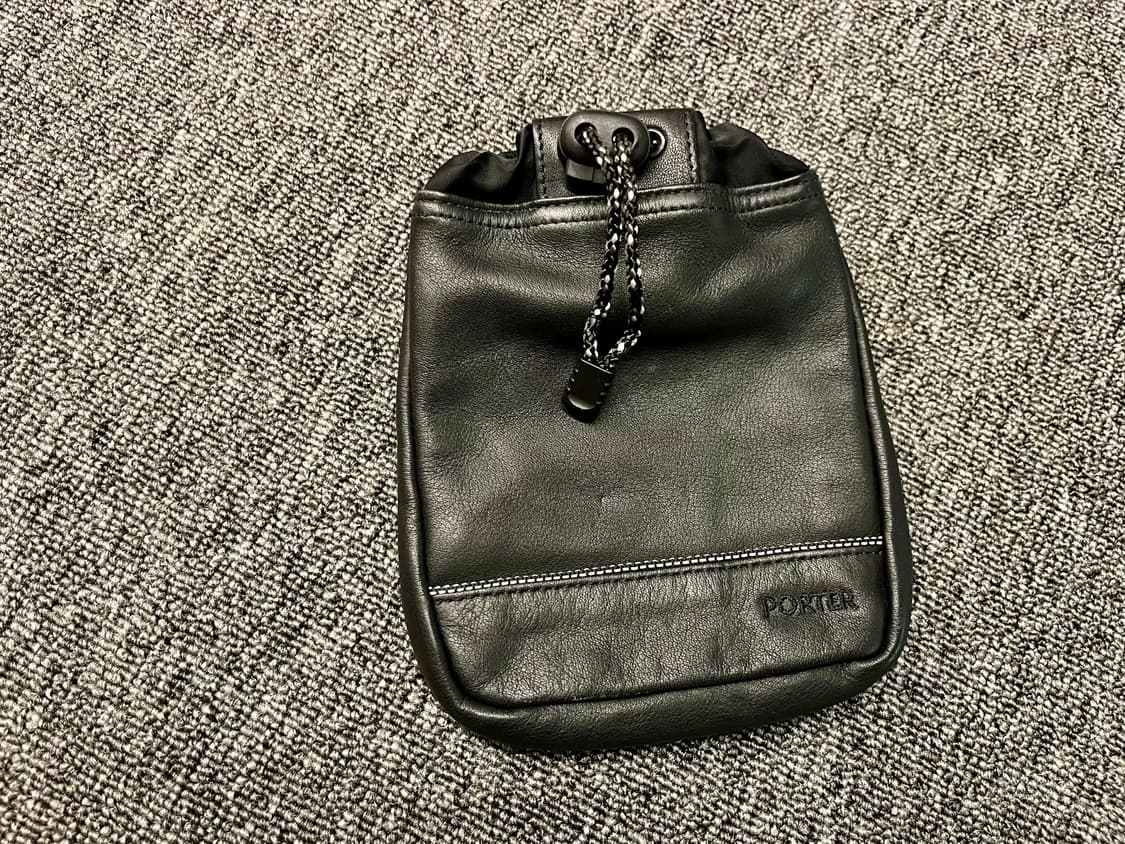 포터 블랙 드로우스트링 파우치 가방 상품이미지1