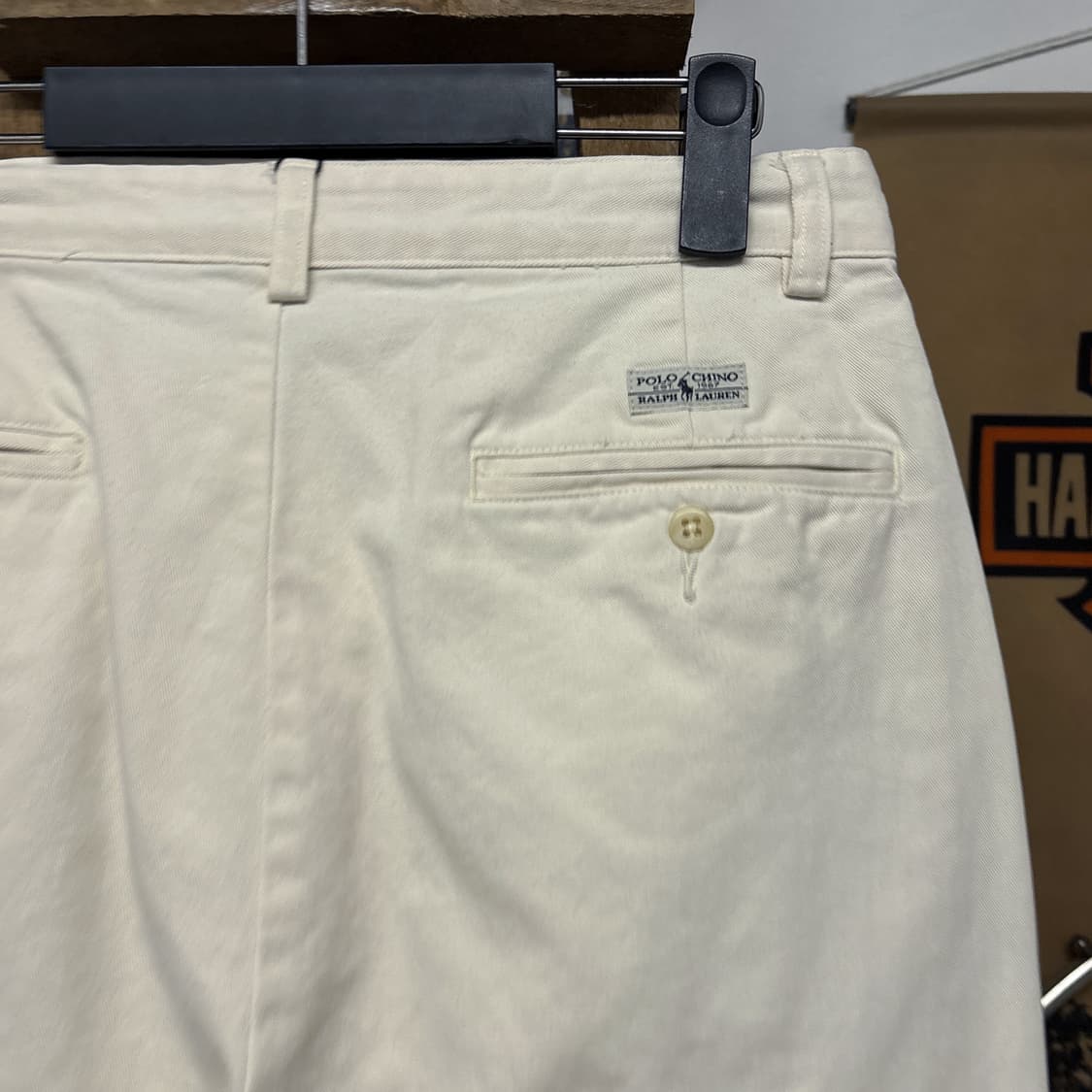 90s 폴로 랄프로렌 해먼드 클래식 투턱 치노팬츠 아이보리 N728 상품이미지6