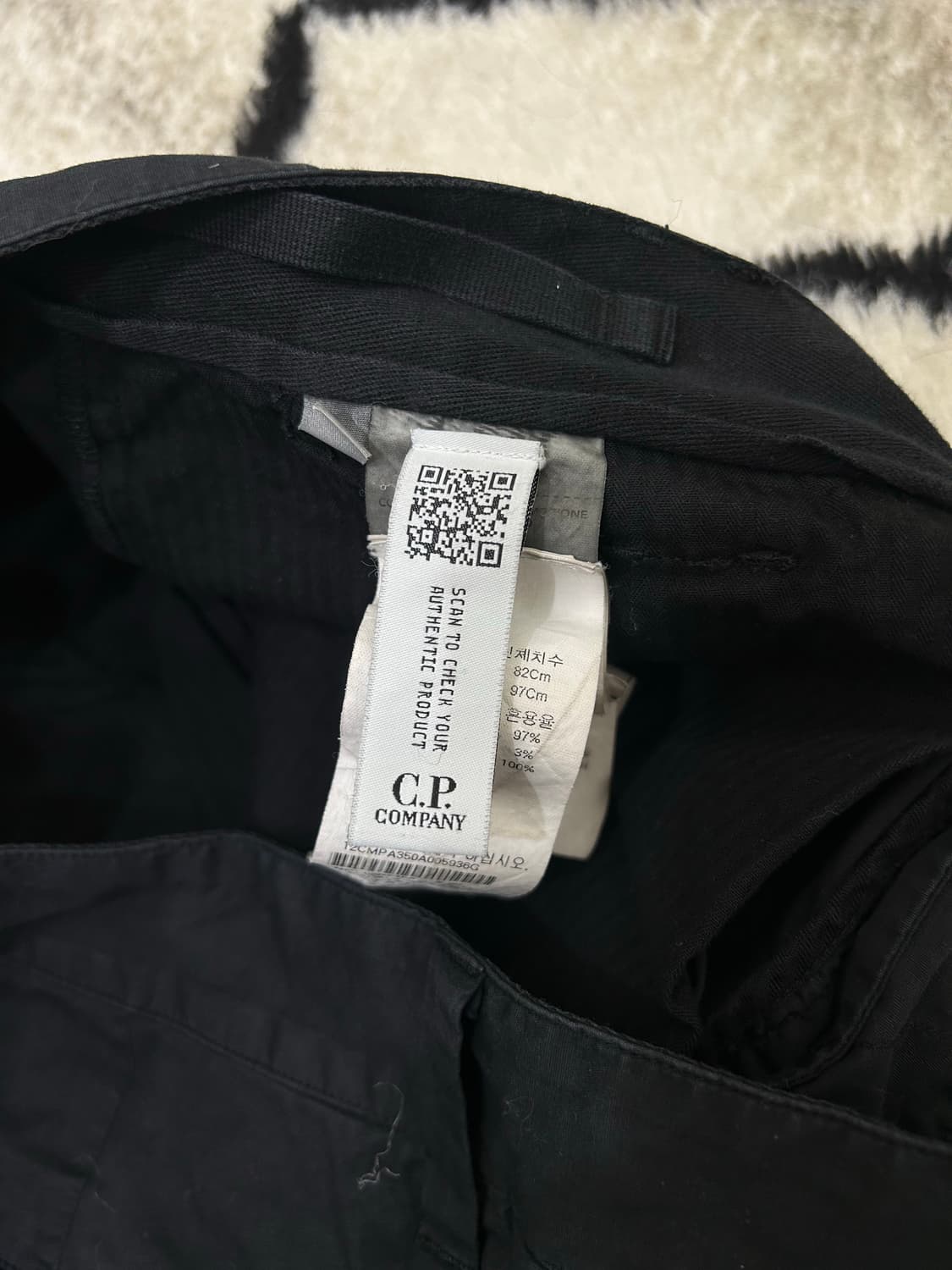 [32]C.P 컴퍼니 렌즈 카고 코튼 팬츠/블랙 상품이미지6