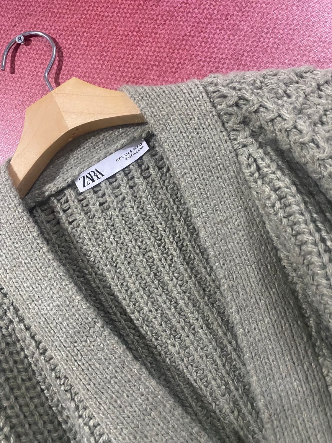 자라 랩 스타일 니트 가디건 S 상품이미지2