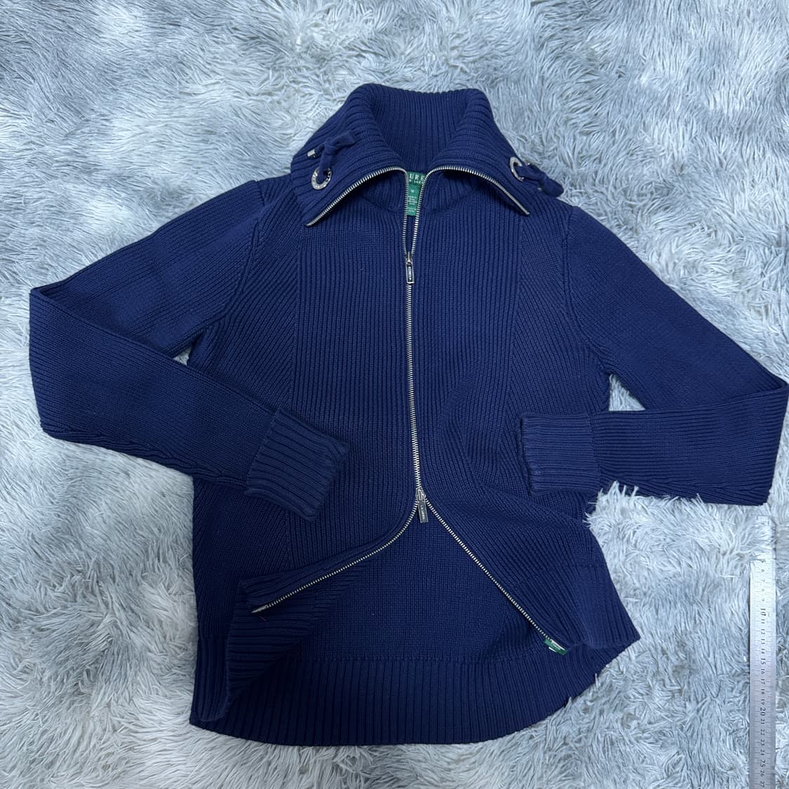 로렌랄프로렌 투웨이 여성 울 니트집업 M사이즈 상품이미지6