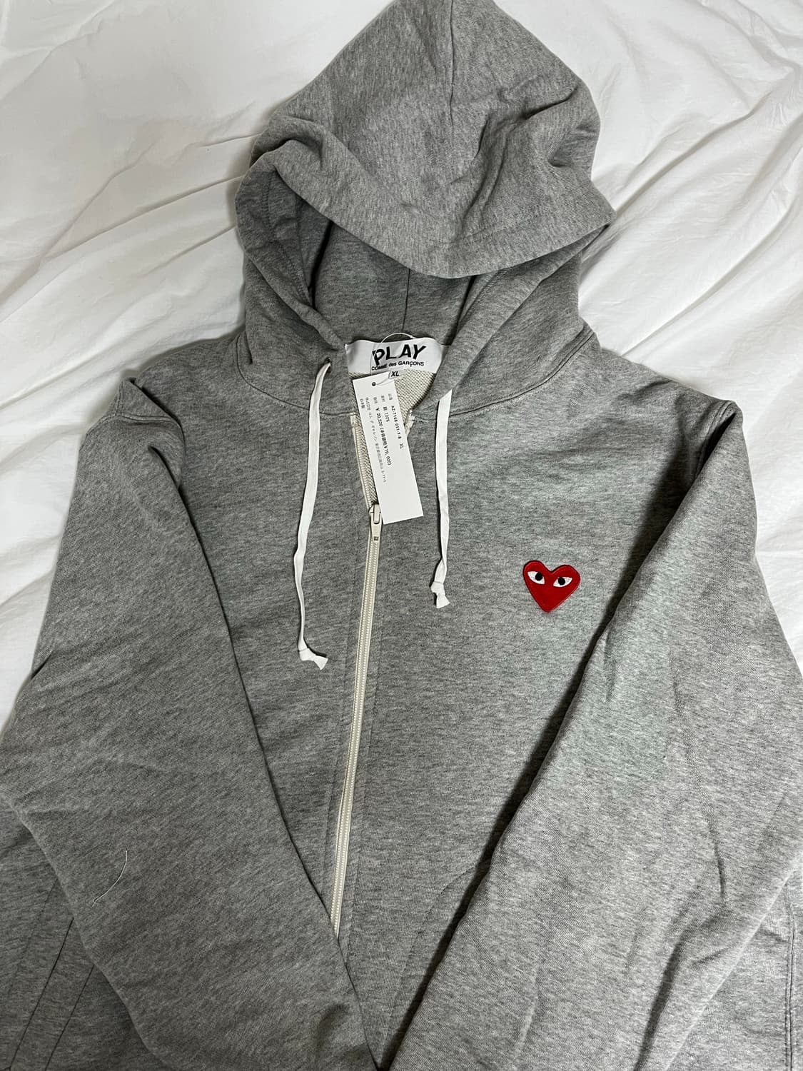 꼼데가르송 후드집업 그레이 L, XL 상품이미지2