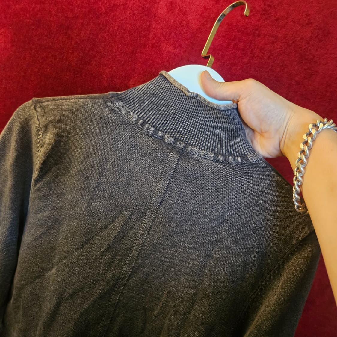 (새상품) 자라(ZARA) 에쉬드 워시드 긴팔 크롭 탑 S size 상품이미지7