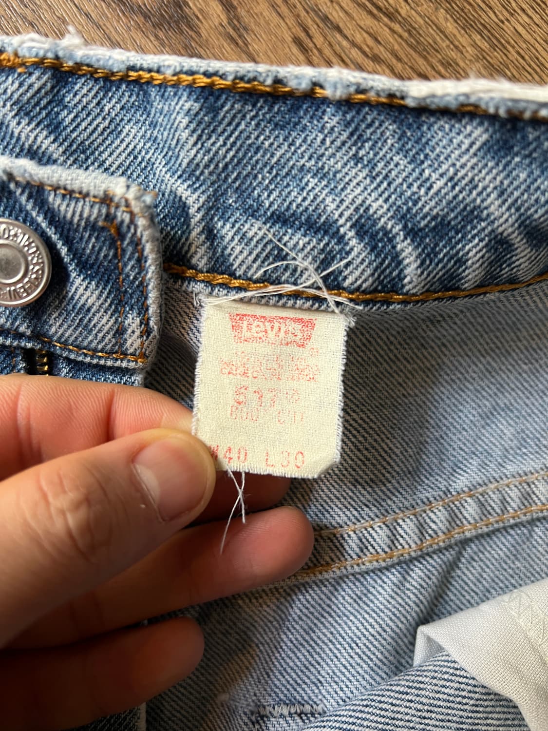 [40]90's 리바이스 USA 517 디스트로이드 플레어핏 데님 팬츠 상품이미지8