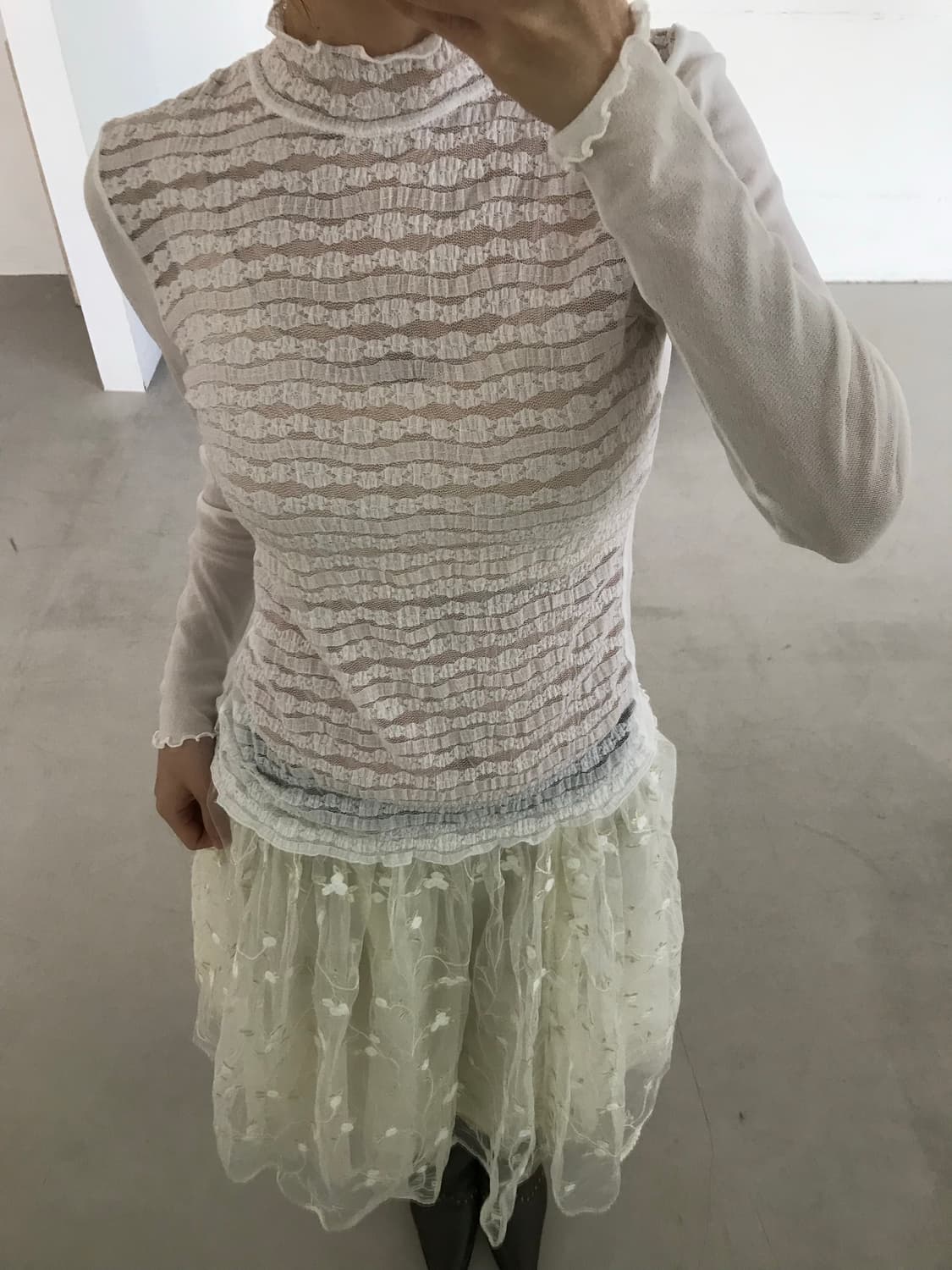 vintage lace mesh top 상품이미지7