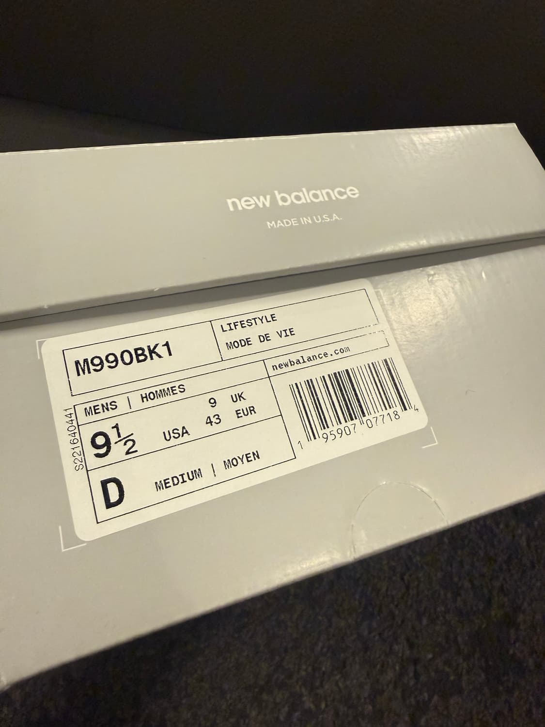 (275) 뉴발란스 990v1 메이드인 USA 블랙 상품이미지8