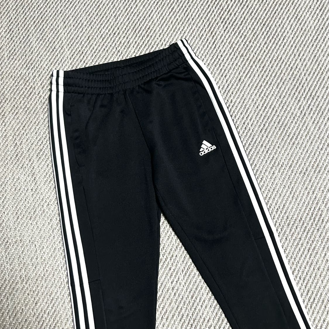 [S] adidas 아디다스 검/흰 트랙 트레이닝 팬츠 상품이미지2