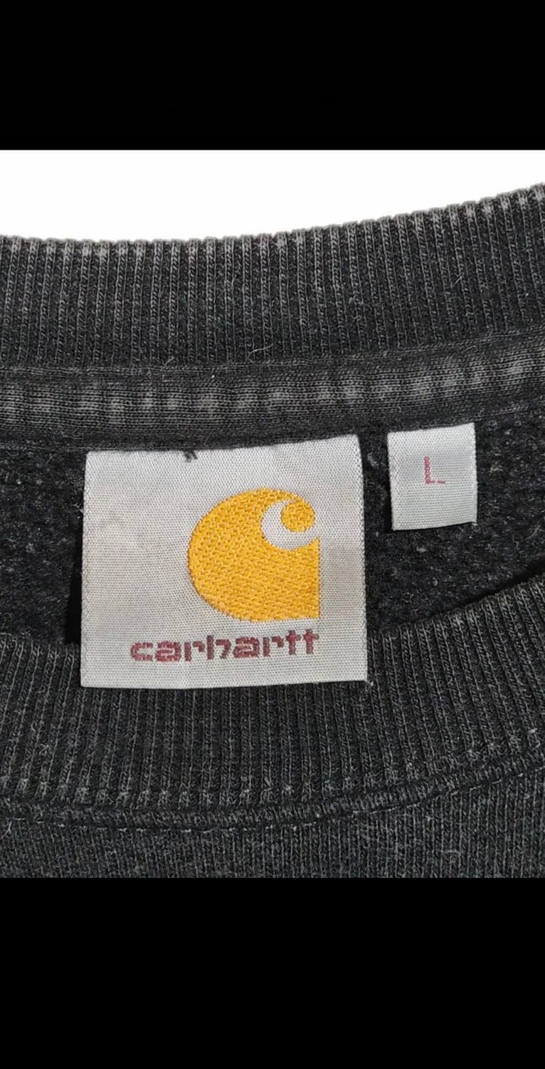 (L) 칼하트 맨투맨 블랙 기모 빅로고 스웨트 티셔츠  상품이미지3